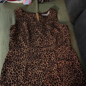 Kathie Lee Collection Brown Leopard Kids Dress